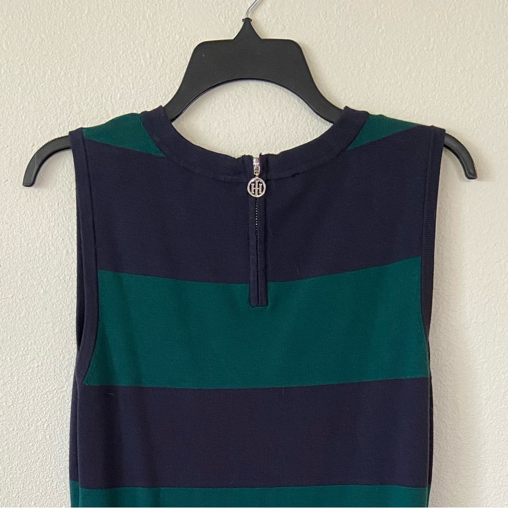 Tommy Hilfiger Blue and Green Shift Dress, size medium